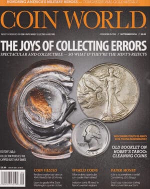 Coin World Magazine September 2016