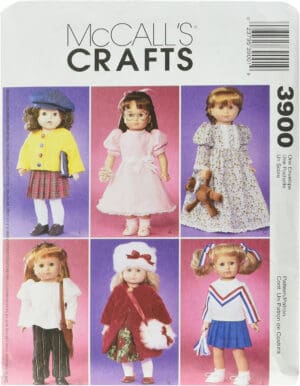 McCall's Patterns M3900 Doll Clothes for 18-Inch Dolls, One Size Only