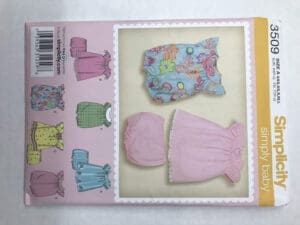 Simplicity 3509 Sewing Pattern Infants Baby Dress Panties Romper