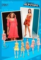 SIMPLICITY PATTERN 2951PROJECT RUNWAY MISSES/MISS PETITE MINI DRESS OR DRESS WITH BODICE VARIATIONS SIZE P5 12-20