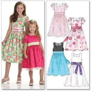 McCall's Patterns M6020 Children's/Girls' Lined Dresses, Size CCE (3-4-5-6)