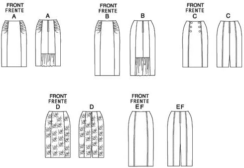 Vogue Patterns V8603 Misses' Skirt, Size EE (14-16-18-20) - Image 11