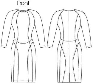 VOGUE PATTERNS V8744 Misses' Dress, Size AA (6-8-10-12) - Image 3