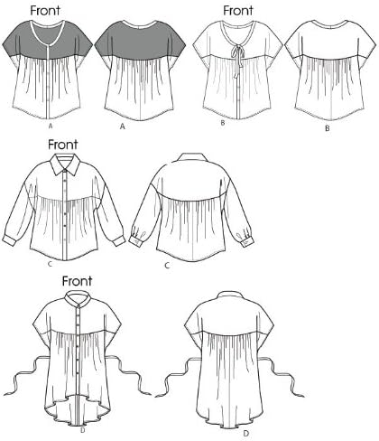 McCall Patterns M6605B50 Misses'/Women's Tops and Tunic Sewing Pattern, Size B5 (8-10-12-14-16) - Image 3