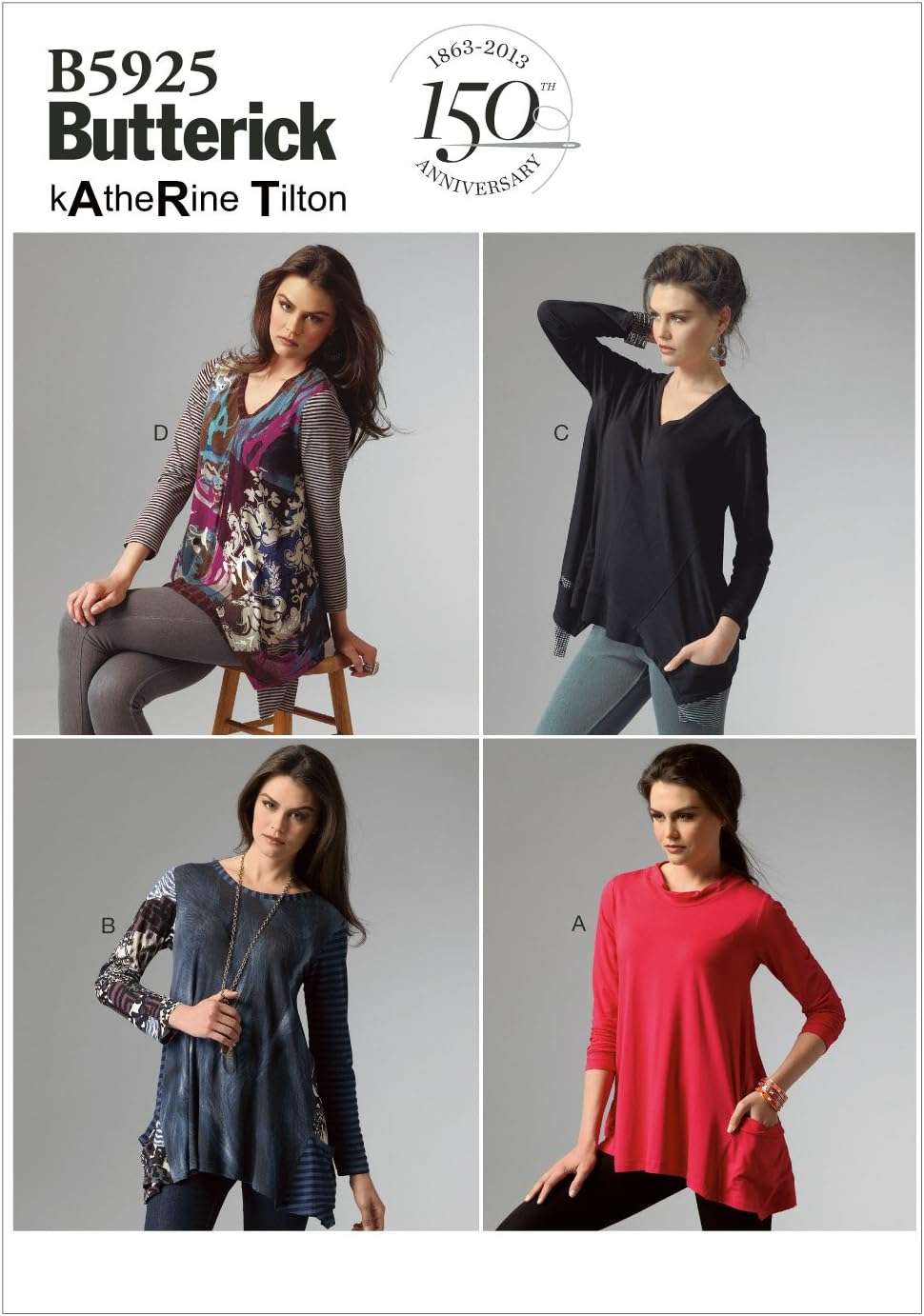 Butterick Patterns B5925 Misses' Top Sewing Template, Size Y (XSM-SML-MED)