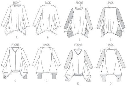 Butterick Patterns B5925 Misses' Top Sewing Template, Size Y (XSM-SML-MED) - Image 4