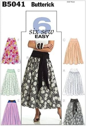 BUTTERICK PATTERNS B5041 Misses' Skirt and Sash, Size BB (8-10-12-14)