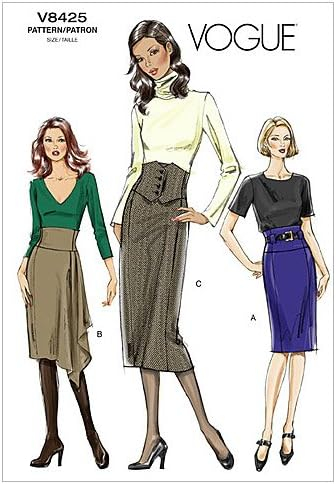 Vogue Patterns V8425 Misses' Skirt, Size AAX (4-6-8-10)