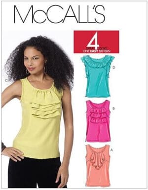 McCall's Patterns M5977 Misses' Tops, Size A5 (6-8-10-12-14)