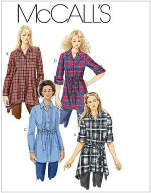 McCall's Patterns M6167 Misses' Tunics and Sash, Size EE (14-16-18-20)