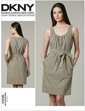 Vogue Patterns V1236 Misses' Dress and Belt, Size BB (8-10-12-14)