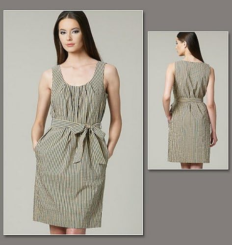 Vogue Patterns V1236 Misses' Dress and Belt, Size F5 (16-18-20-22-24) - Image 3