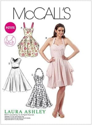McCall's Patterns M6350 Misses'/Miss Petite Lined Dresses in 2 Lengths, Size A5 (6-8-10-12-14)