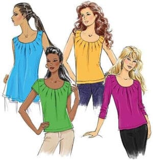 BUTTERICK PATTERNS B5354 Misses' Top, Size AA (6-8-10-12)