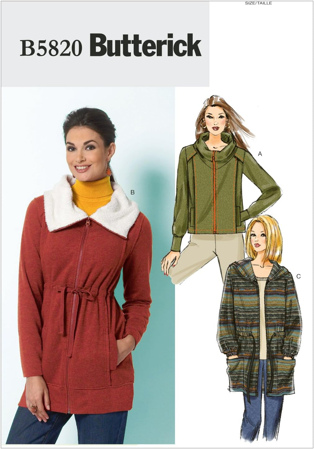 Butterick Patterns B5820 Misses'/Misses' Petite Jacket, Size E5 (14-16-18-20-22)