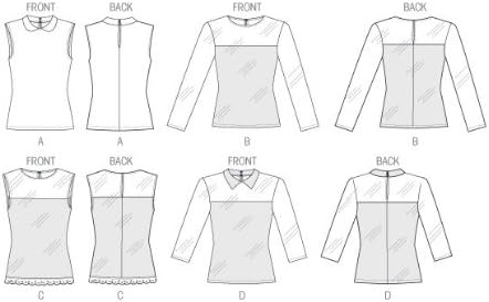 Butterick Patterns B5922 Misses' Top Sewing Template, Size A5 (6-8-10-12-14) - Image 3