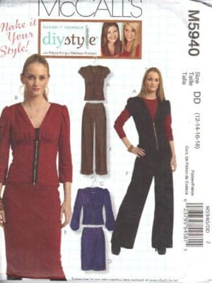McCalls 5940 DD Fashion Forward Wardrobe Pattern UNCUT