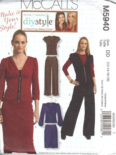 McCalls 5940 DD Fashion Forward Wardrobe Pattern UNCUT