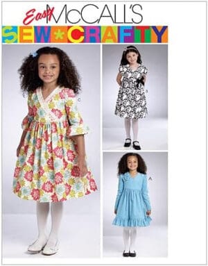 McCall's Patterns M5966 Children's/Girls' Lined Dresses, Size CL (6-7-8)