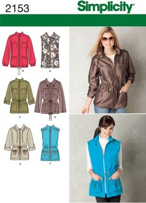 Simplicity Sewing Pattern 2153: Misses' Jackets and Coats, Size H5 (6-8-10-12-14)