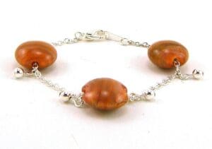 Cosmic Storm Lampworked Glass Bead Bracelet