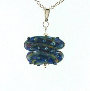 Thing Number Three Iridescent Lampworked Glass Bead Necklace