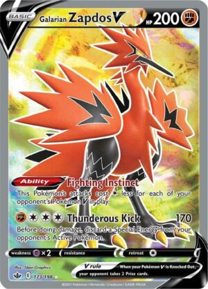 Galarian Zapdos V (Full Art) - SWSH06: Chilling Reign (SWSH06)