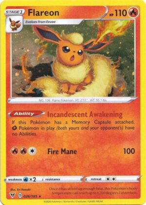 Flareon - 026/185 (Cosmos Holo) - Miscellaneous Cards & Products (MCAP)