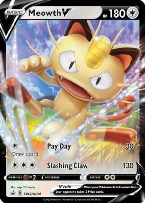 Meowth V - SWSH004 - SWSH: Sword & Shield Promo Cards (SWSD)