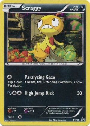 Scraggy - BW25 (Cosmos Holo) - Black and White Promos (PR)