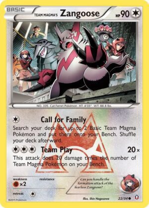 Team Magma's Zangoose - Double Crisis (DCR)